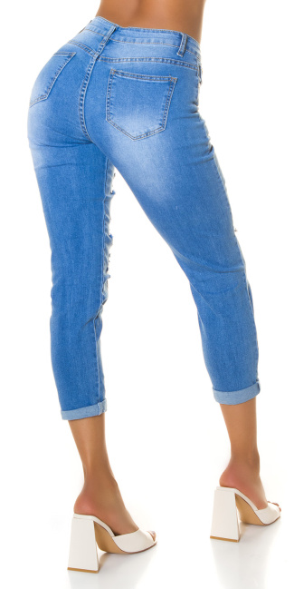 Trendy Highwaist Mom Fit Jeans used look Blue